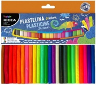 24 farieb Plastelína INTENZÍVNE FARBY SCHOOL NEON flexibilné KIDEA