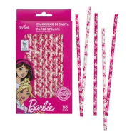 Papierové slamky BARBIE BÁBIKA 80 ks