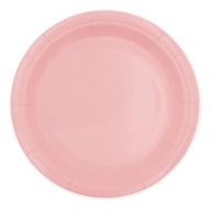 RUŽOVÉ papierové tanieriky 18 cm, 6 ks, pre ročné bábätko