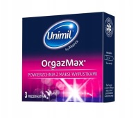Unimil Orgazmax kondómy s vložkami 3 ks.