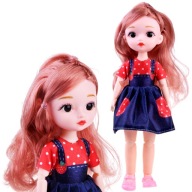 Krásna bábika bábika s pohyblivými končatinami dlhé vlasy 24 cm ZA4655