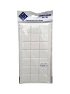 Plstené podložky na biele stoličky 3 x 3 cm - 21 ks.