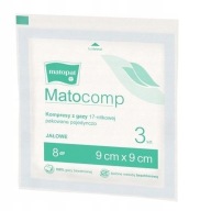 Matocomp 17-vláknový, 8-vrstvový gázový obklad, 9 x 9 cm, 3 kusy