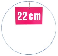 STRIEBORNÝ prsteň/ráfik na lapače snov a makramé, 22 cm
