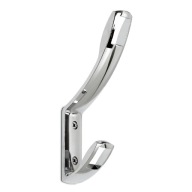 KOVOVÝ HÁČIK NA OBLEČENIE VEŠIAK NÁSTENNÉ OKNO 15 CM AMIX W007/C CHROM.
