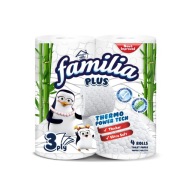 FAMILIA Toaletný papier 3-vrstvový bambusový extrakt 4 rolky