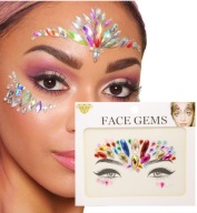 Crystals 3D samolepky na tvár MAKE UP festival SAMOLEPIACI FAREBNÝ