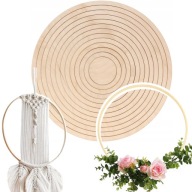 Sada drevených obrúčok pre macrame lapač snov DREVENÝ PRSTEŇ 12 ks