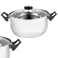 NEREZOVÝ HRNEC 16CM 1,5L TRADIČNÝ HRNEC SO SKLENENOU POKRÝVKOU