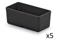DIELENSKÉ POHÁRKY 110x55x132mm ČIERNA 5 ks.