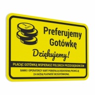 Preferujeme Hotovosť - nálepka 10x15
