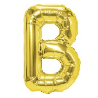 Fóliový balón v tvare písmena B, zlatý, 40 cm