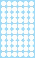 Nálepky CIRCLES Bodky 3cm 60ks Biele