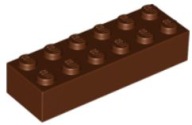 LEGO BEAM 2X6 HNEDÁ Č. 44237 ALEBO 2456
