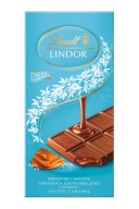 Lindt LINDOR mliečna čokoláda slaný karamel s morskou soľou 100g
