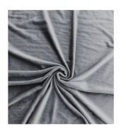 Hladký fleece, materiál VELVET MINKY 23 - ŠEDÝ, super mäkký, nadýchaný