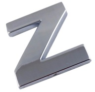 ZNAK PÍSMENO CHROMOVÉ PÍSMENO Z Z VEĽKÉ 5,6CM W7F98