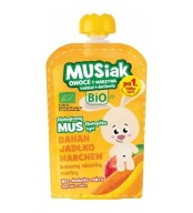 MUSIAK OVOCNÁ A ZELENINOVÁ PENA BANÁN JABLKO MRKVOVÁ BIO BIO 100g