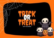 HALLOWEENSKÝ BANNER PLAGÁT Trick or Treat vzor