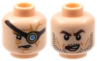 Lego New Head Light Nougat Head HP Mad-Eye Moody Eye 3626cpb3004