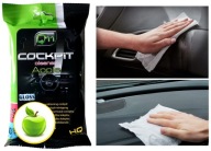 Vlhčené utierky COCKPIT čistiace utierky na autá Q11 30ks APPLE