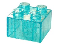 LEGO DUPLO 3437 BRICK 2X2 priehľadné trblietky (6g)