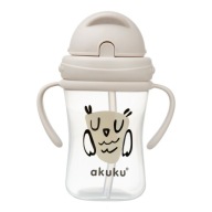 AKUKU HRNKOVÁ FĽAŠA S VÝSUVNÝMI SLAMINÝMI RÚČKAMI 300ML