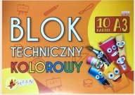 A3 farebný technický blok 200g - 10 listov