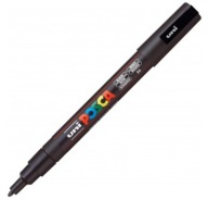 POSCA ZNAČKOVAČ PC-3M UNI S PLAGÁTOVOU FARBOU, ČIERNA