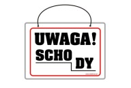 Laminovaná tabuľa POZOR SCHODY - formát A5