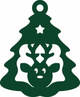 Ś5 Prívesok, prelamovaná dekorácia, VIANOČNÝ vianočný stromček, vianočný stromček
