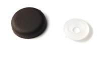 Rozeta 14mm - Zástrčka 100ks MAT.HNEDÁ MAT