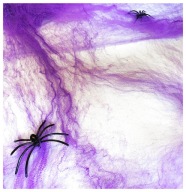 Pavučina FIALOVÉ pavúky HALLOWEEN dekorácia 60g