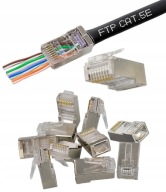 10x koncovka konektora RJ45 Pass Through RJ 5E FTP STP konektory Konce LAN