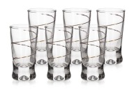 6 x ZLATÁ ŠPIRÁLA POHÁRE NA VODKU 25 ML SET