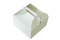 BIELA ​​KRABIČKA NA TORTY S RÚČKOM 30X30X11 CM 1 KS.