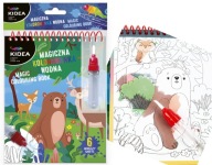 Opakovane použiteľná vodová omaľovánka s fixkou Animals Kidea