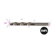 Valcový špirálový vrták brúsený HSS-CO 8% kobalt 3,00 mm DIN338, 4