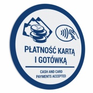 Platba kartou aj v hotovosti - nálepka 20x20, rôzne vzory