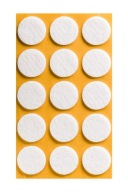 Samolepiace plstené podložky pod okrúhly nábytok – BIELE 28mm