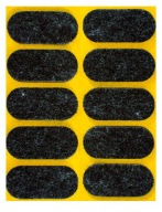 Samolepiace plstené podložky, čierne, 20x44, 10 ks