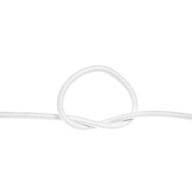 Elastická šnúrka, okrúhla guma, 1 mm, BIELA