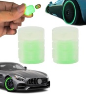 FLUORESCENČNÉ ŽIARIVÉ KLOBÁČKY VENTILOV PRE AUTOBICYKEL 2 ks