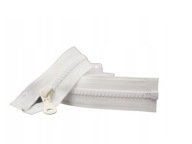 Zips, POSUVNÝ, KOCKÝ, 60 cm, veľkosť 5, BIELY