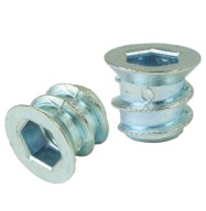 10x nástrčka M6 x 10 mm, dvojzávitová skrutka do dreva, nábytková vložka