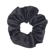 Gumičky do vlasov čierny saténový scrunchie boho matný froté satén