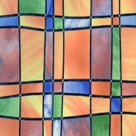 Vitráž Gekkofix Multi Color, polopriehľadná, farebná 11803