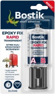 FIX RAPID TRANSPARENT epoxidové lepidlo 2x3ml BOSTIK