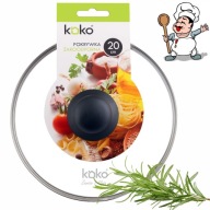 TEPLOTOLNÁ SKLENENÁ POKROK 20 cm POKROK s gombíkom na KOKO HRNIEC