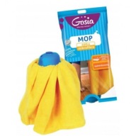 Mop z mikrovlákna Gosia Yellow s čistiacou špongiou - dokonalá čistota podláh